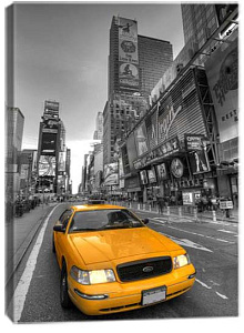 Панно с изображением города Design Studio 3D 5D 1 модуль Такси Нью-Йорка. Арт 3