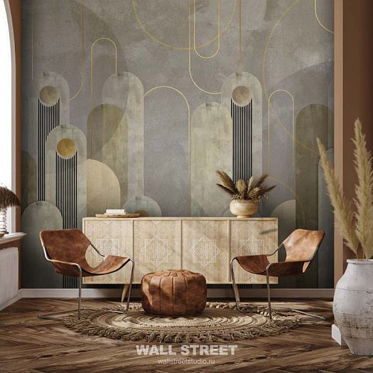 Фотообои в интерьере артикул Deco 13, АРТ-ДЕКО / DECO, Wall street