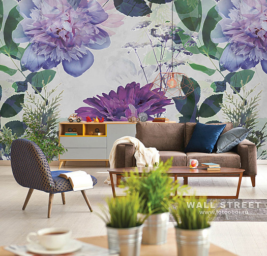 Фотообои в интерьере артикул Floreale 4, FLOREALE, Wall street